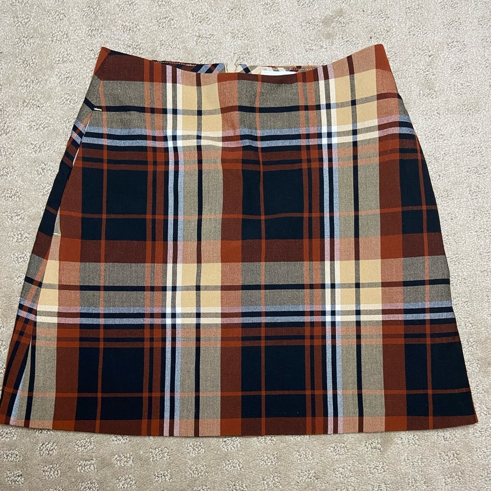 Aritzia NWT Plaid Skirt Aritzia 0 | Color: Brown | Size: 0
